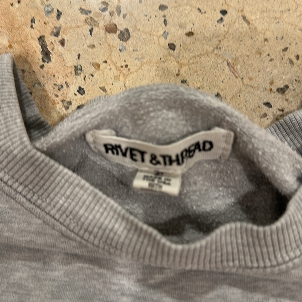 Rivet & Thread Grey Pullover Crew Neck - image 2